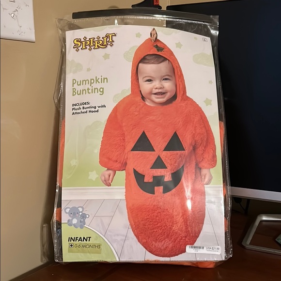 Spirit Halloween Orange and Black Pumpkin Costume - Picture 1 of 1
